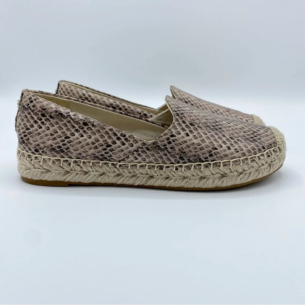 Sam Edelman Sesame Embossed Leather Kesia Espadrille Flat Size 6